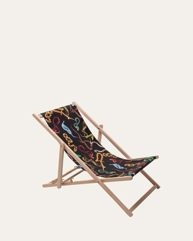 x TOILETPAPER Magazine Snakes Indoor/Outdoor Folding Deck Chair